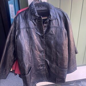 Men's Black Leather Jacket